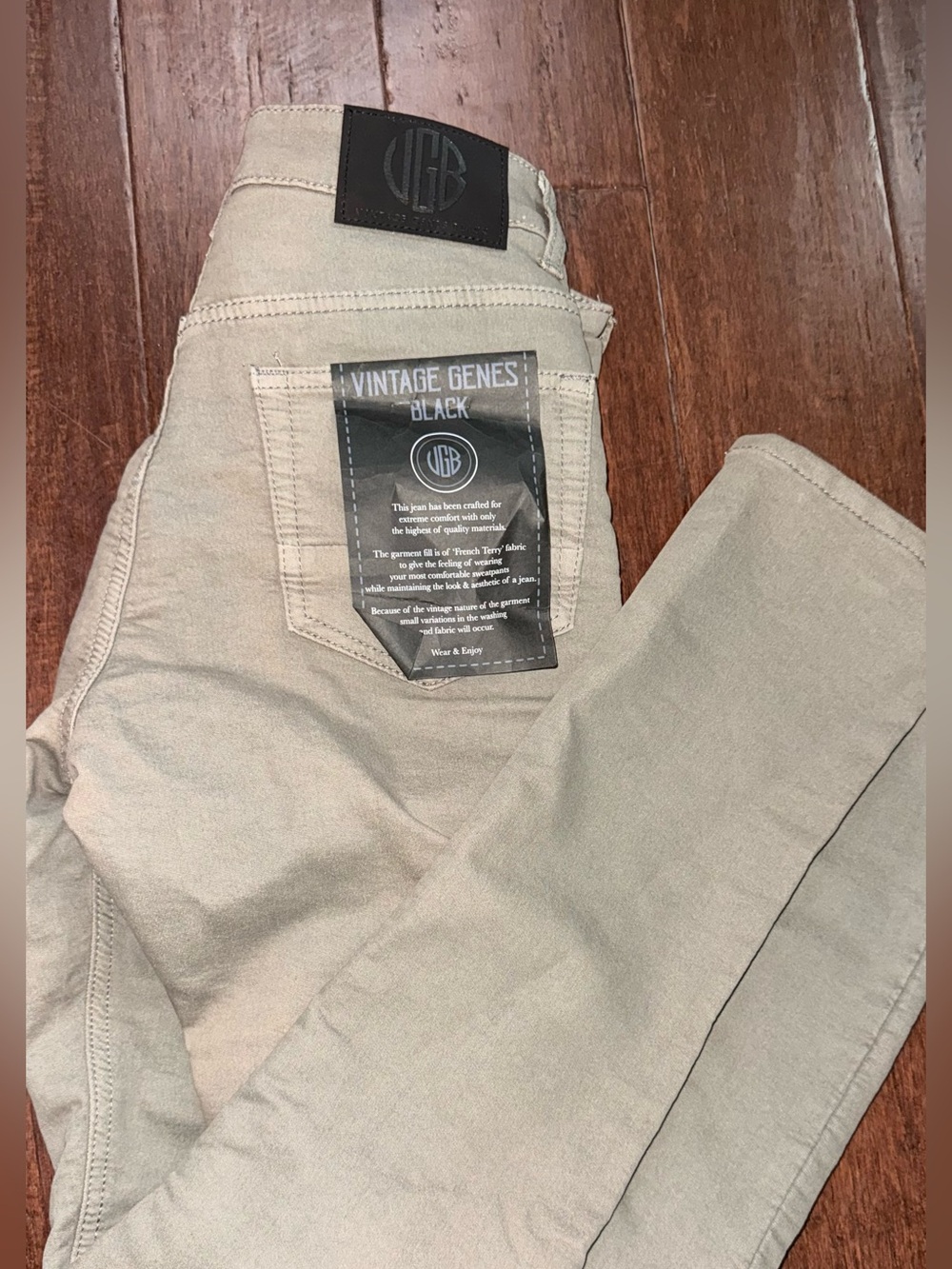 UGB Vintage Genes Black Men's Grey Chino Pants